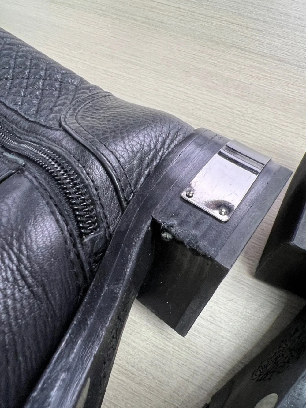 Vince Camuto Black Ankle Boot with Buckle Detail - Picture 6 of 7